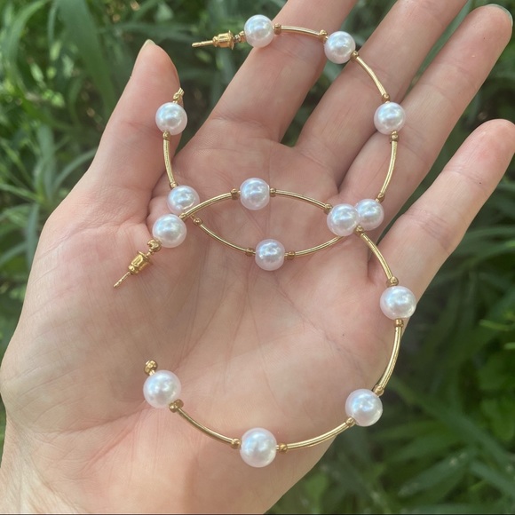 Zara Statement Pearl Earrimgs - Picture 4 of 5